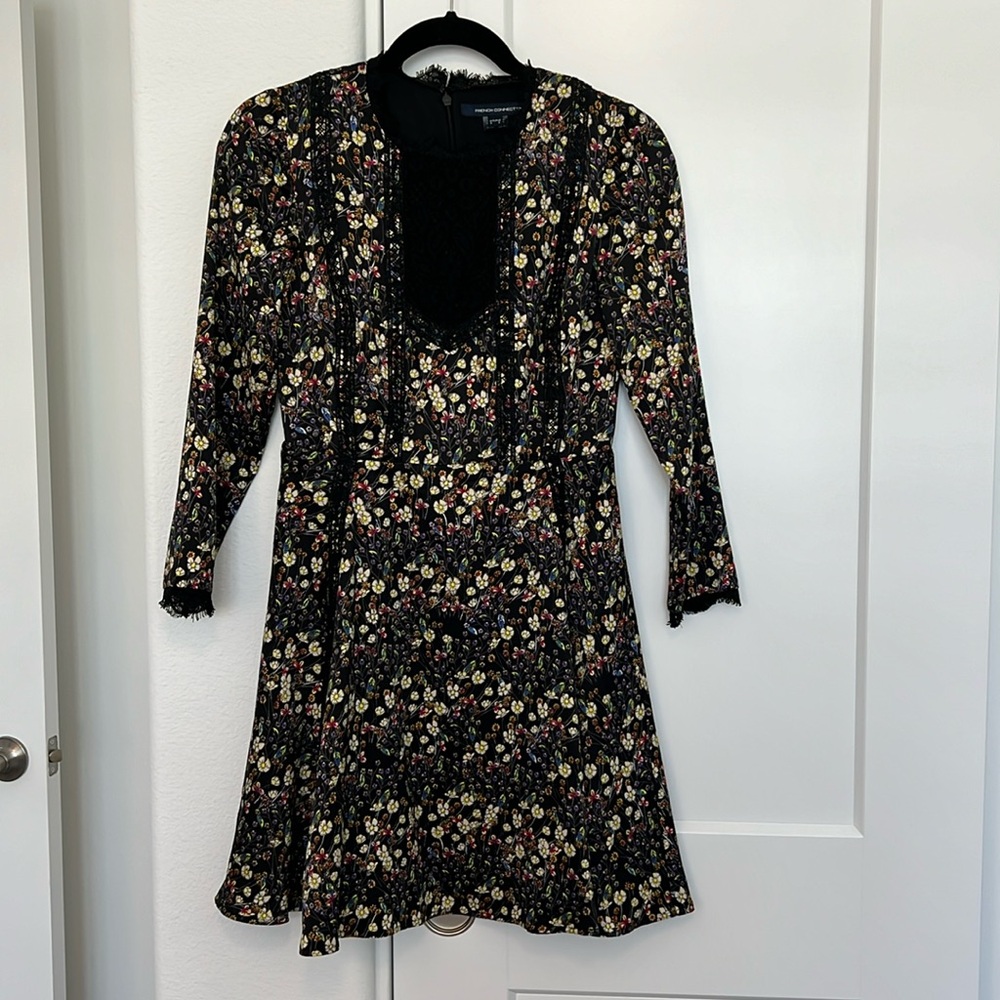 French Connection Floral & Lace Dress